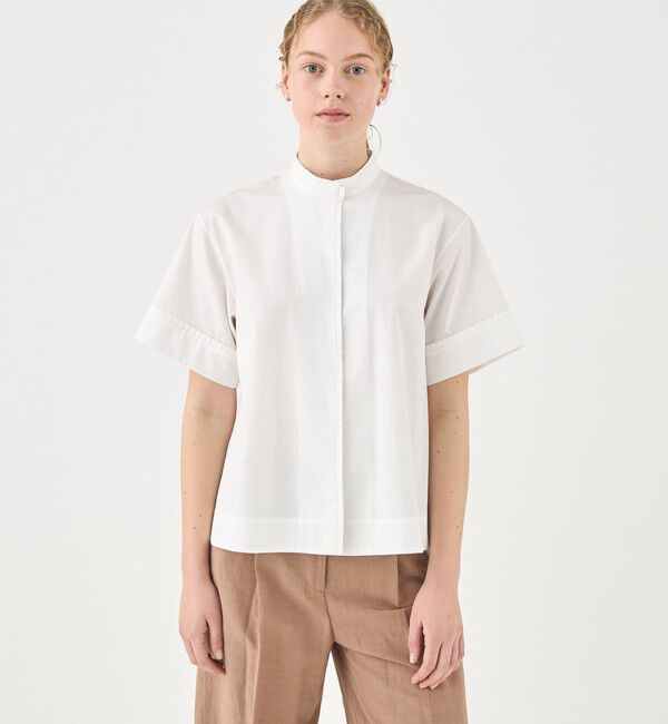 TOMORROWLAND collection「コンパクトブロード プリーツラインブラウス」|シャツ・ブラウス|