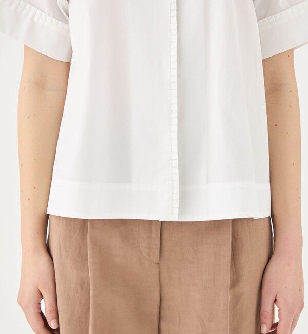 TOMORROWLAND collection「コンパクトブロード プリーツラインブラウス」|シャツ・ブラウス|