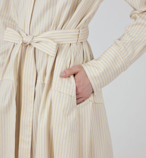 MACPHEE「ブラッシュドコットンツイル シャツワンピース」|ワンピース|