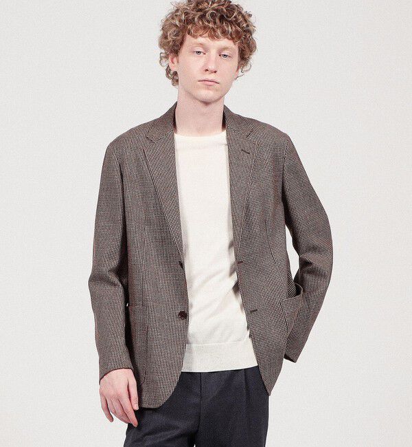 ファンシーツイード シングルブレステッド2Bジャケット（TOMORROWLAND