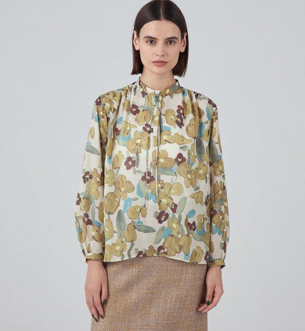 TOMORROWLAND collection「ストーンガーデンプリント ボウタイブラウス」|シャツ・ブラウス|