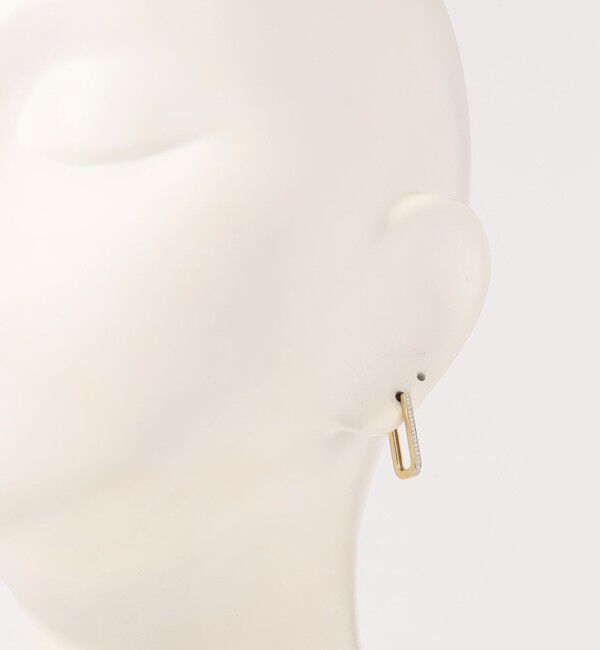 TOMORROWLAND GOODS「Otiumberg. Pave Edged Rectangle フープピアス」|ピアス|