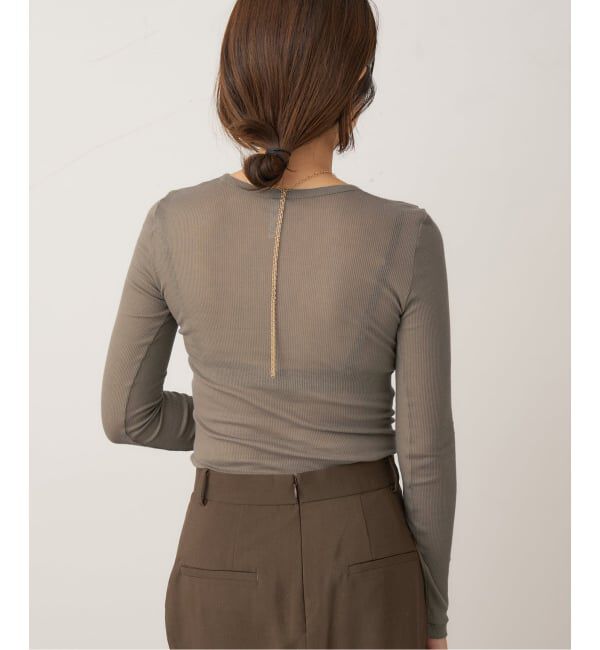 Plage「SOUPLE LUZ / スープレルース C/C RB C/N L/SL トップス」|Tシャツ・カットソー|