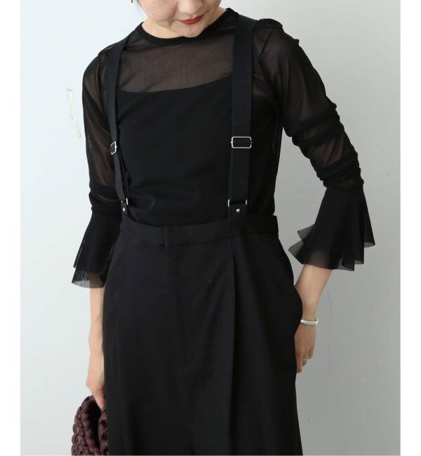 SLOBE IENA「《追加2》ラッフルスリーブチュールプルオーバー」|Tシャツ・カットソー|