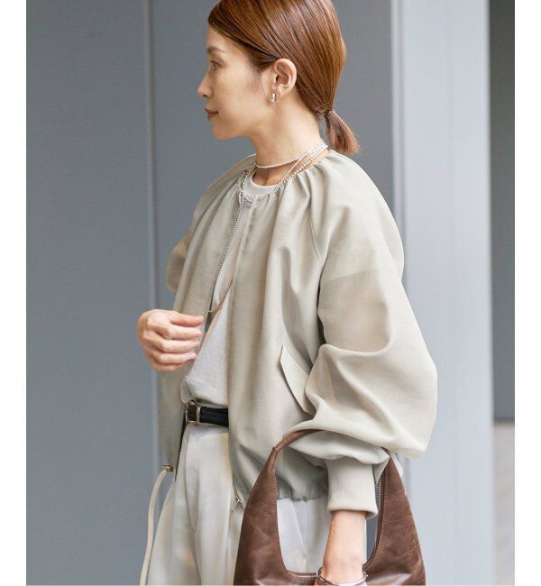 IENA「《WEB限定/追加》シアーノーカラーブルゾン」|その他|ベージュ