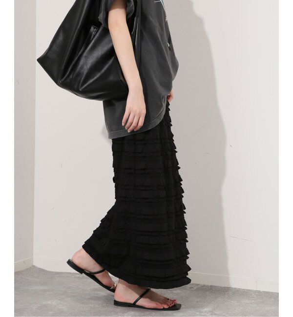 SLOBE IENA「《追加》フリルカットソータイトスカート」|スカート|