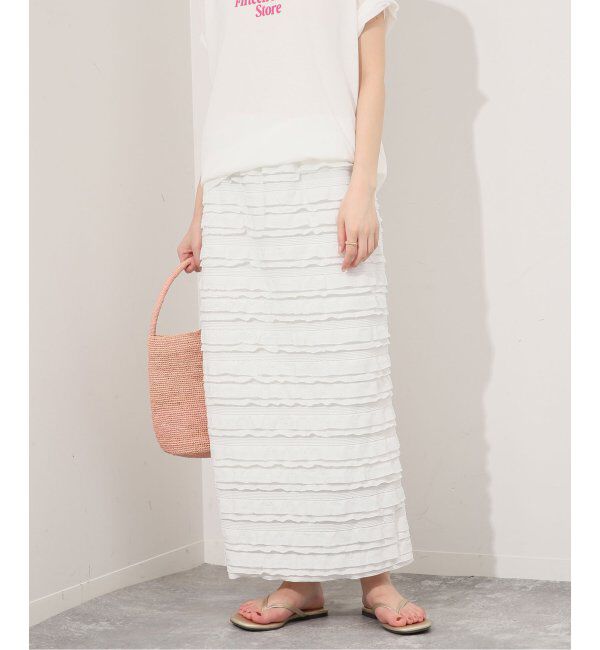 SLOBE IENA「《追加》フリルカットソータイトスカート」|スカート|