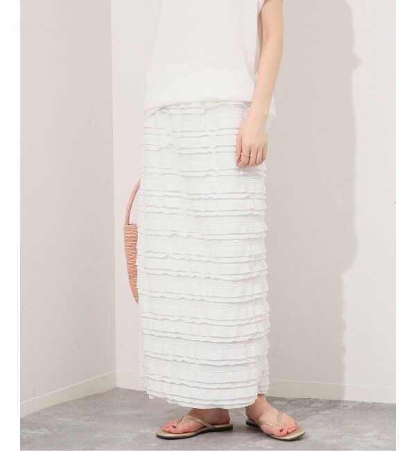 SLOBE IENA「《追加》フリルカットソータイトスカート」|スカート|