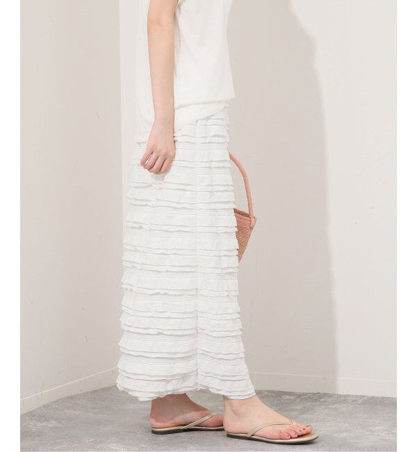 SLOBE IENA「《追加》フリルカットソータイトスカート」|スカート|