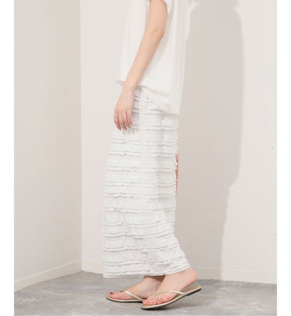 SLOBE IENA「《追加》フリルカットソータイトスカート」|スカート|