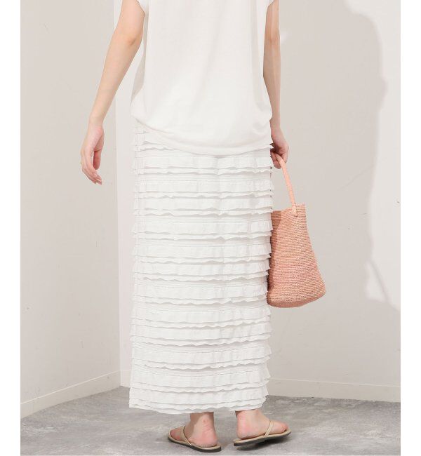 SLOBE IENA「《追加》フリルカットソータイトスカート」|スカート|