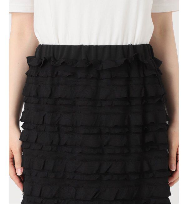 SLOBE IENA「《追加》フリルカットソータイトスカート」|スカート|