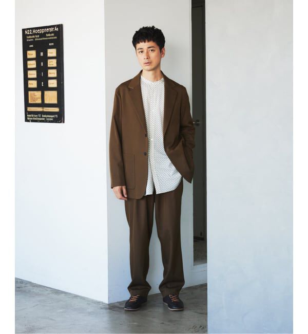 EDIFICE「ドビー ドスキン サイドアジャスト パンツ【セットアップ着用可】」|スラックス|