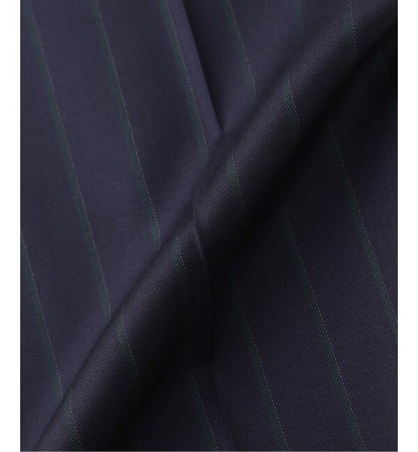 EDIFICE「fursac (フルサック) Navy Wool Trousers with green stripe」|スラックス|
