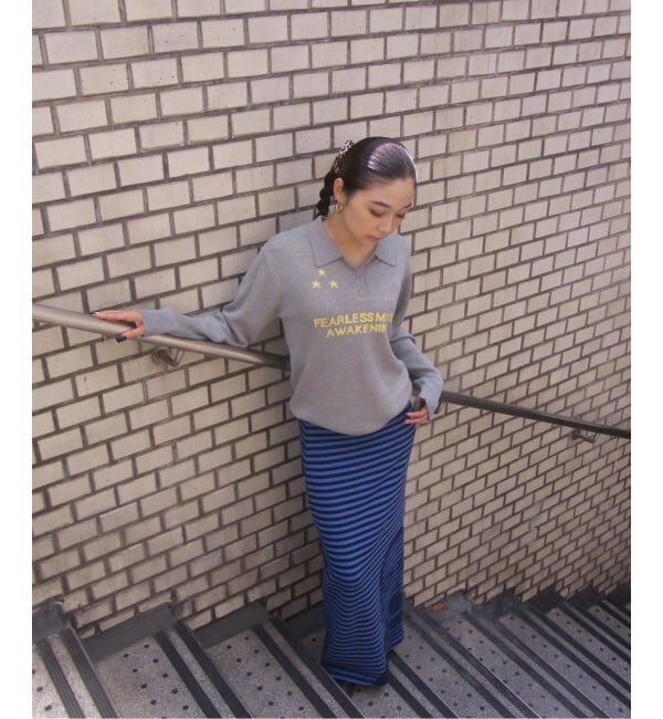 Oriens JOURNAL STANDARD「《追加》ボーダープリントスカート」|スカート|