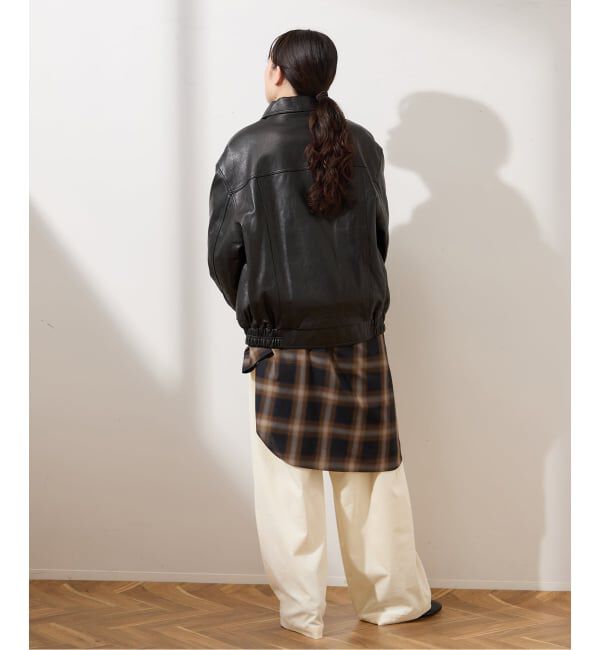 journal standard L'essage「【DUNST/ダンスト】 UNISEX OVERSIZED VINTAGE LEATHER B」|ライダースジャケット|