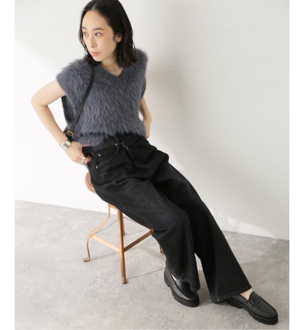 journal standard L'essage「12OZデニム5ポケットギャザーパンツ」|デニム|