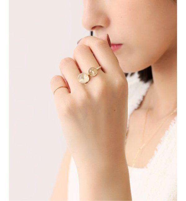 Lilas by Spick&Span「スフィアダブルクォーツリング K10」|リング|