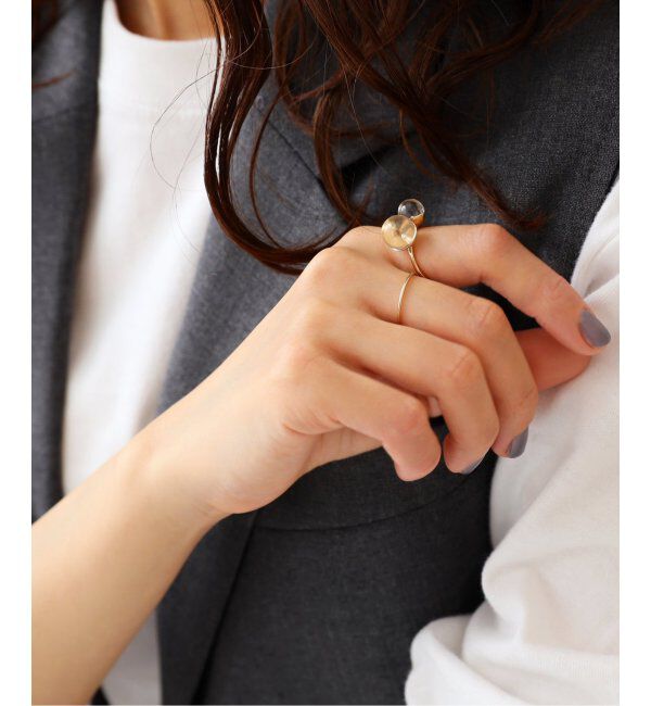 Lilas by Spick&Span「スフィアダブルクォーツリング K10」|リング|