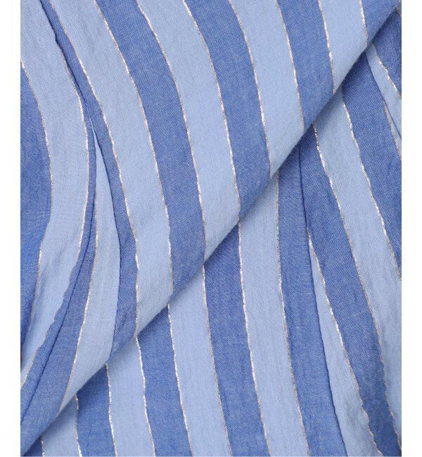 Spick and Span「HYU ストライプギャザーフレアスカート」|スカート|