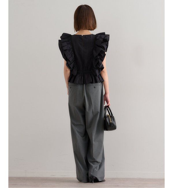 U by SPICK&SPAN「コットンフリルピンタックブラウス」|シャツ・ブラウス|