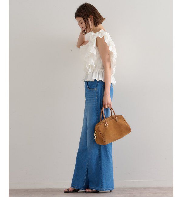 U by SPICK&SPAN「コットンフリルピンタックブラウス」|シャツ・ブラウス|