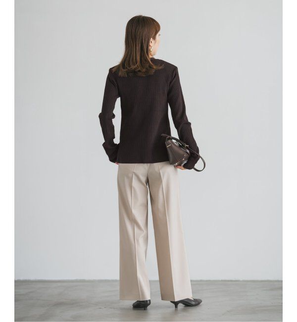 NOBLE「ナローワイドリブVカーディガン」|ニット・セーター|