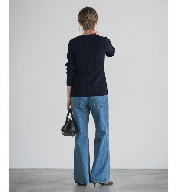 NOBLE「ナローワイドリブVカーディガン」|ニット・セーター|