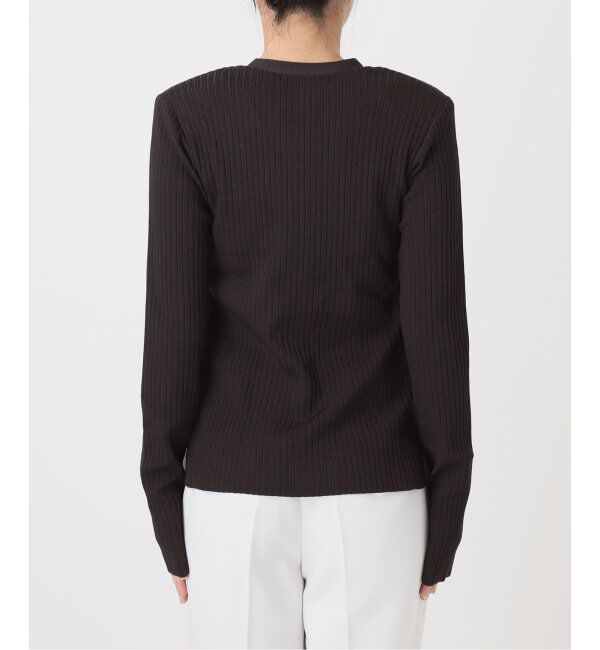 NOBLE「ナローワイドリブVカーディガン」|ニット・セーター|