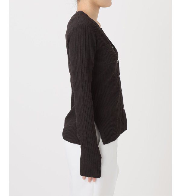 NOBLE「ナローワイドリブVカーディガン」|ニット・セーター|