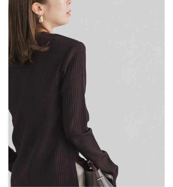 NOBLE「ナローワイドリブVカーディガン」|ニット・セーター|