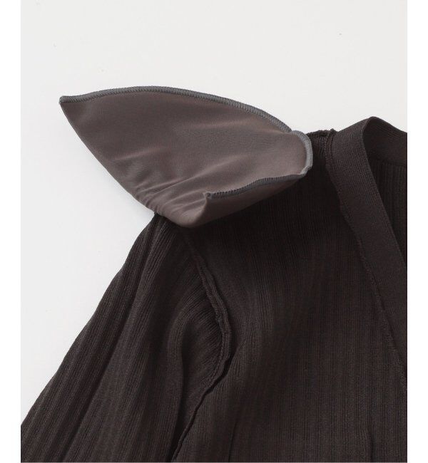 NOBLE「ナローワイドリブVカーディガン」|ニット・セーター|