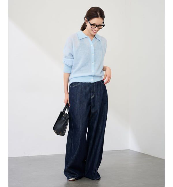 FRAMeWORK「シアーシャギー衿付きカーディガン」|カーディガン|