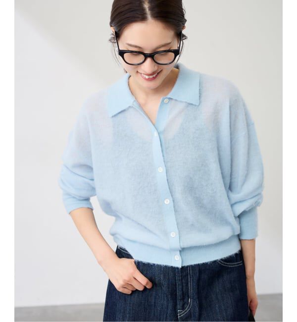 FRAMeWORK「シアーシャギー衿付きカーディガン」|カーディガン|