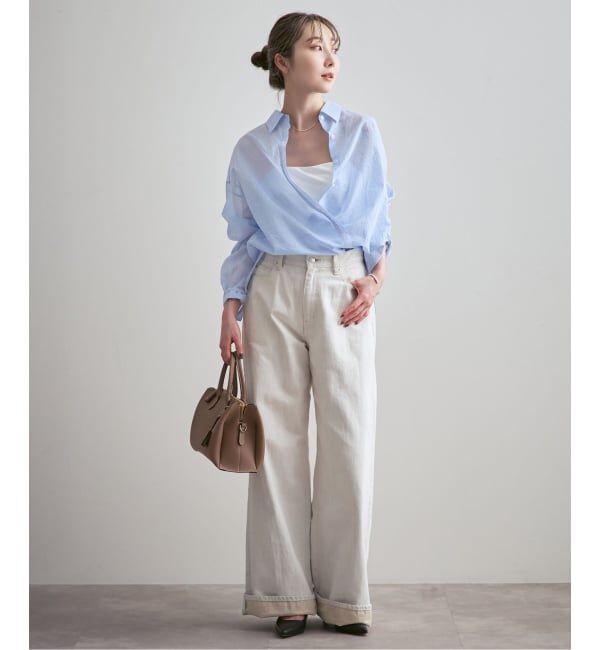 NOBLE「《26SS先行予約》シアーストライプ2wayシャツ」|シャツ・ブラウス|