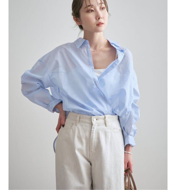 NOBLE「《26SS先行予約》シアーストライプ2wayシャツ」|シャツ・ブラウス|