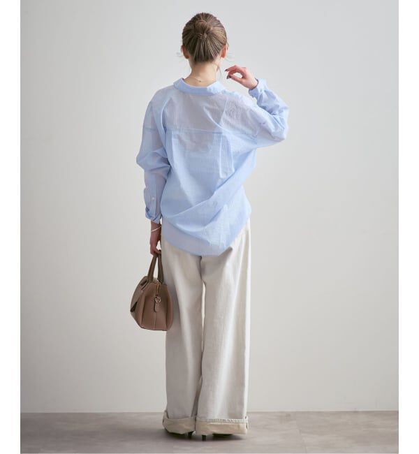 NOBLE「《26SS先行予約》シアーストライプ2wayシャツ」|シャツ・ブラウス|