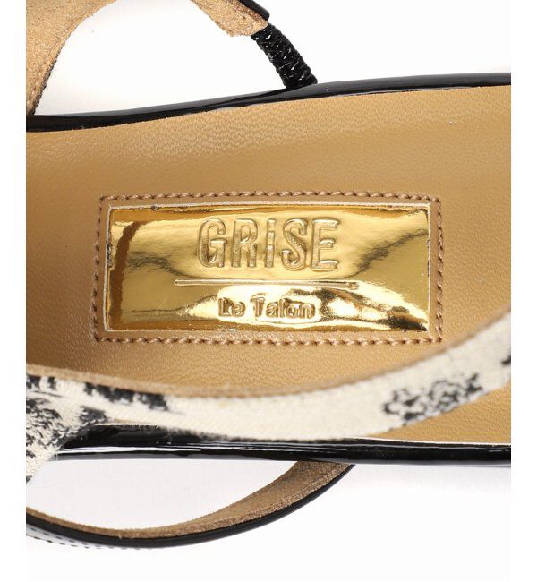  「GRISE4cmナロースクエアウェーブスリングバック」|パンプス|