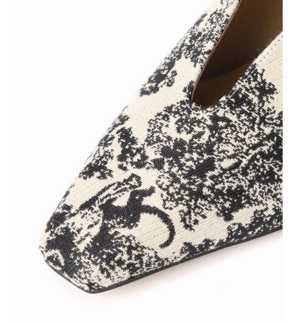  「GRISE4cmナロースクエアウェーブスリングバック」|パンプス|