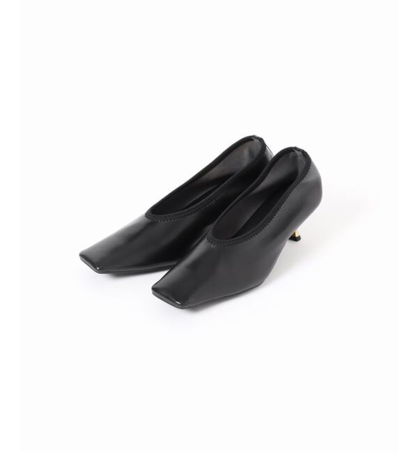 GRISE「《追加》GRISE5.5cmレザースクエアストレッチパンプス」|パンプス|