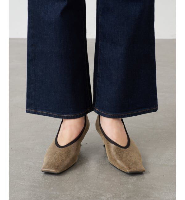 GRISE「《追加》GRISE5.5cmレザースクエアストレッチパンプス」|パンプス|