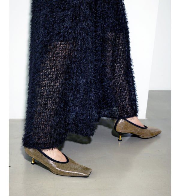 GRISE「《追加》GRISE5.5cmレザースクエアストレッチパンプス」|パンプス|