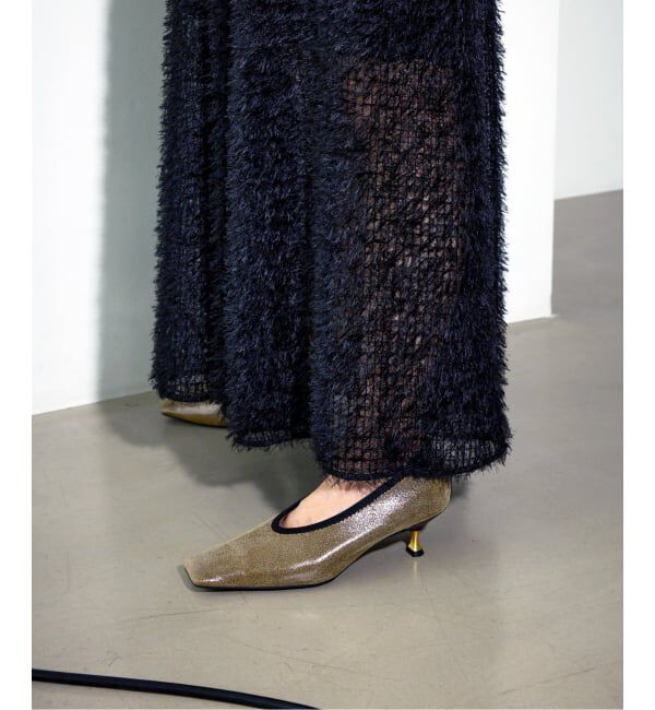 GRISE「《追加》GRISE5.5cmレザースクエアストレッチパンプス」|パンプス|