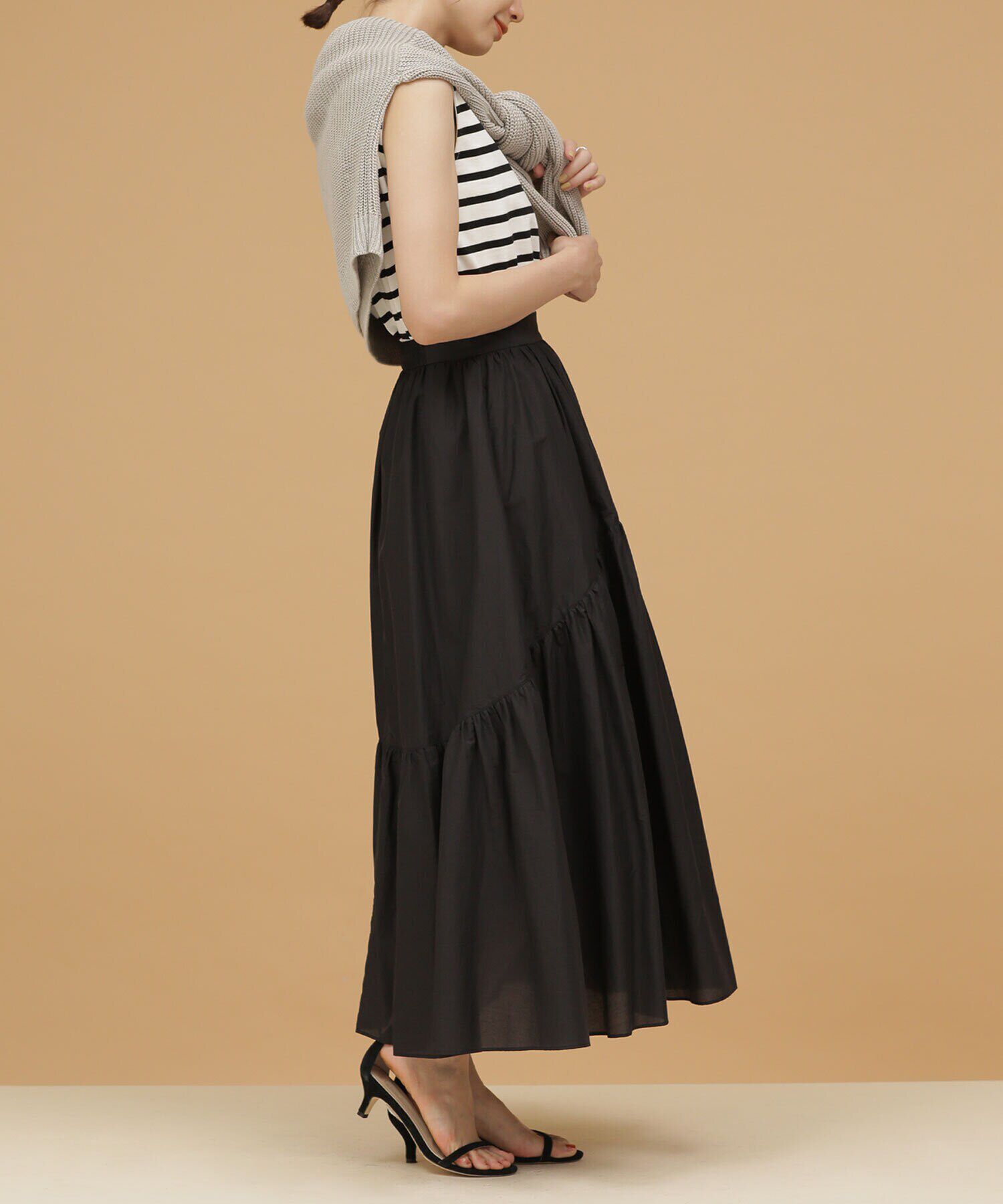 nano･universe「LB.03/切り替えギャザーティアードスカート」|スカート|