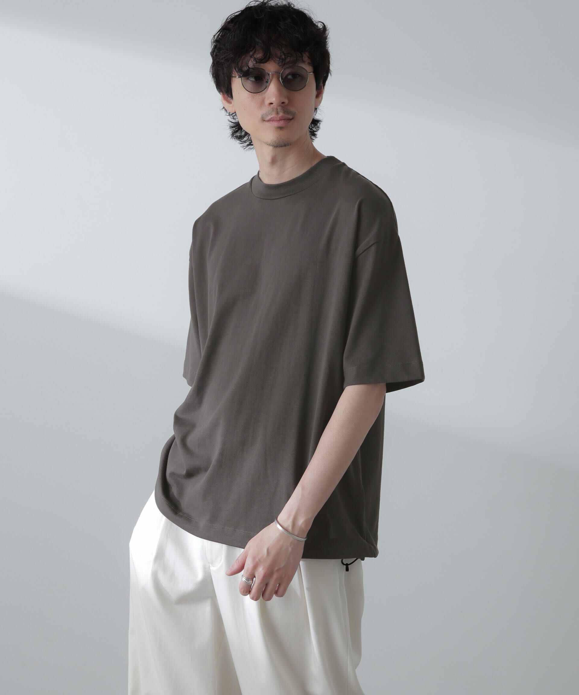 nano･universe「NORMANBROS別注 ドローコードBIGTシャツ 半袖」|Tシャツ・カットソー|