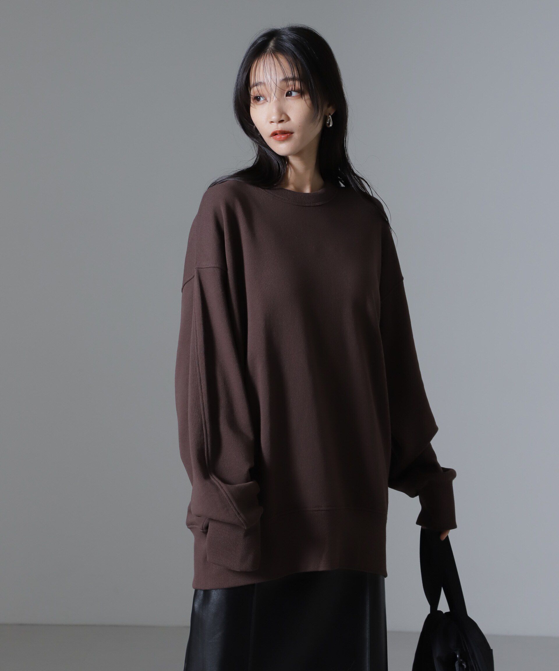 nano･universe「バックオープンディティール裏毛トップス」|Tシャツ・カットソー|