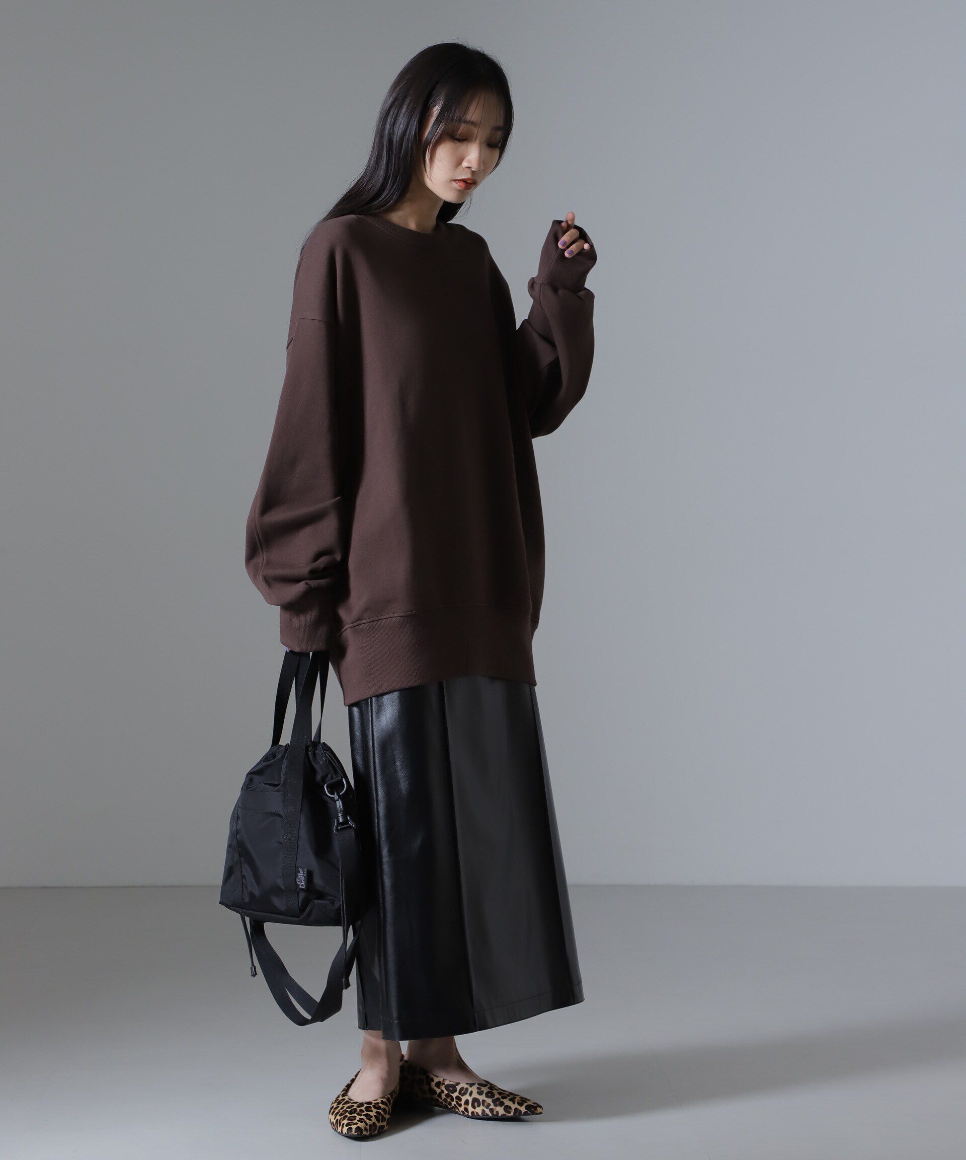 nano･universe「バックオープンディティール裏毛トップス」|Tシャツ・カットソー|