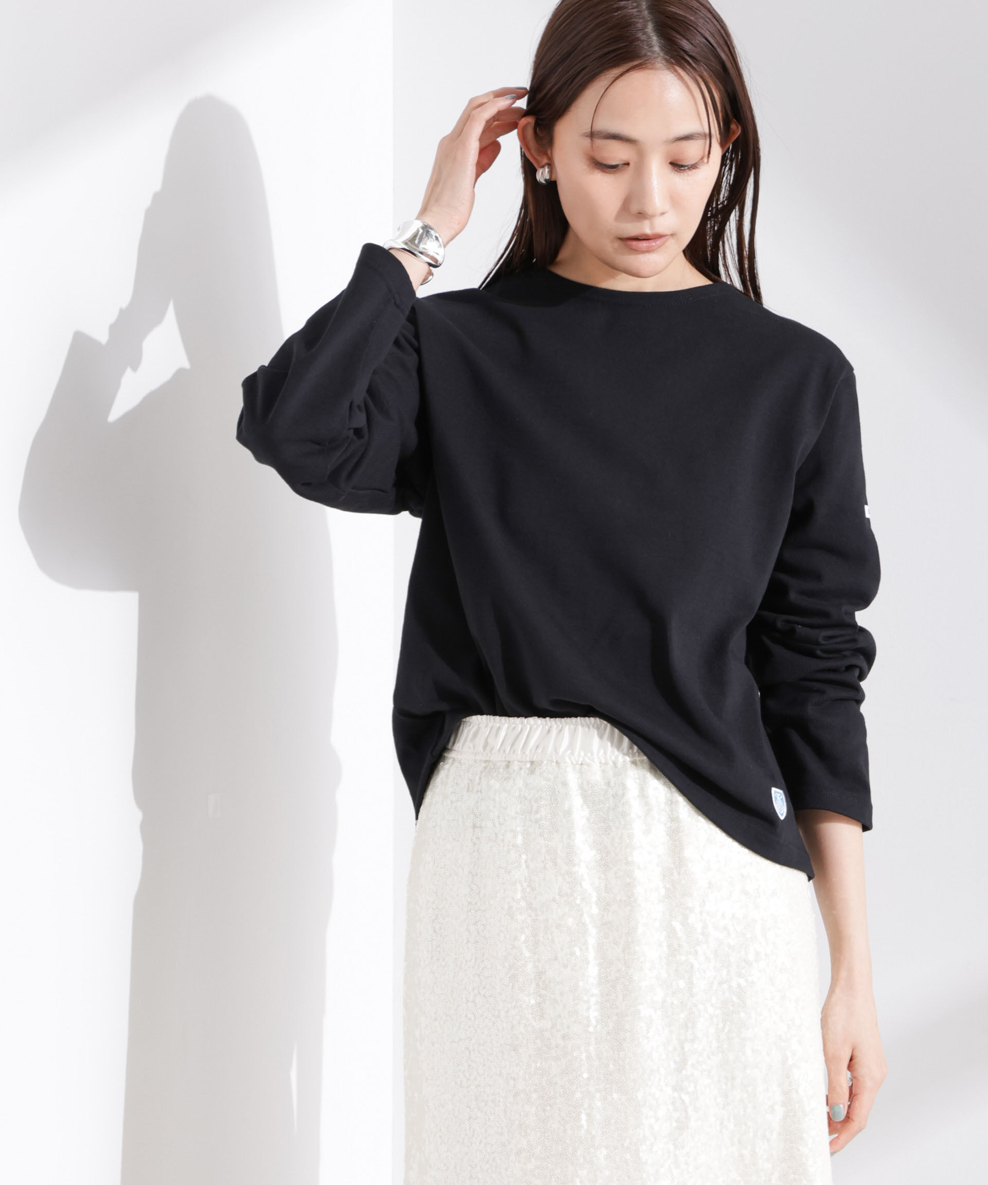 nano･universe「ORCIVAL/クルーネック ロングスリーブ PO」|Tシャツ・カットソー|