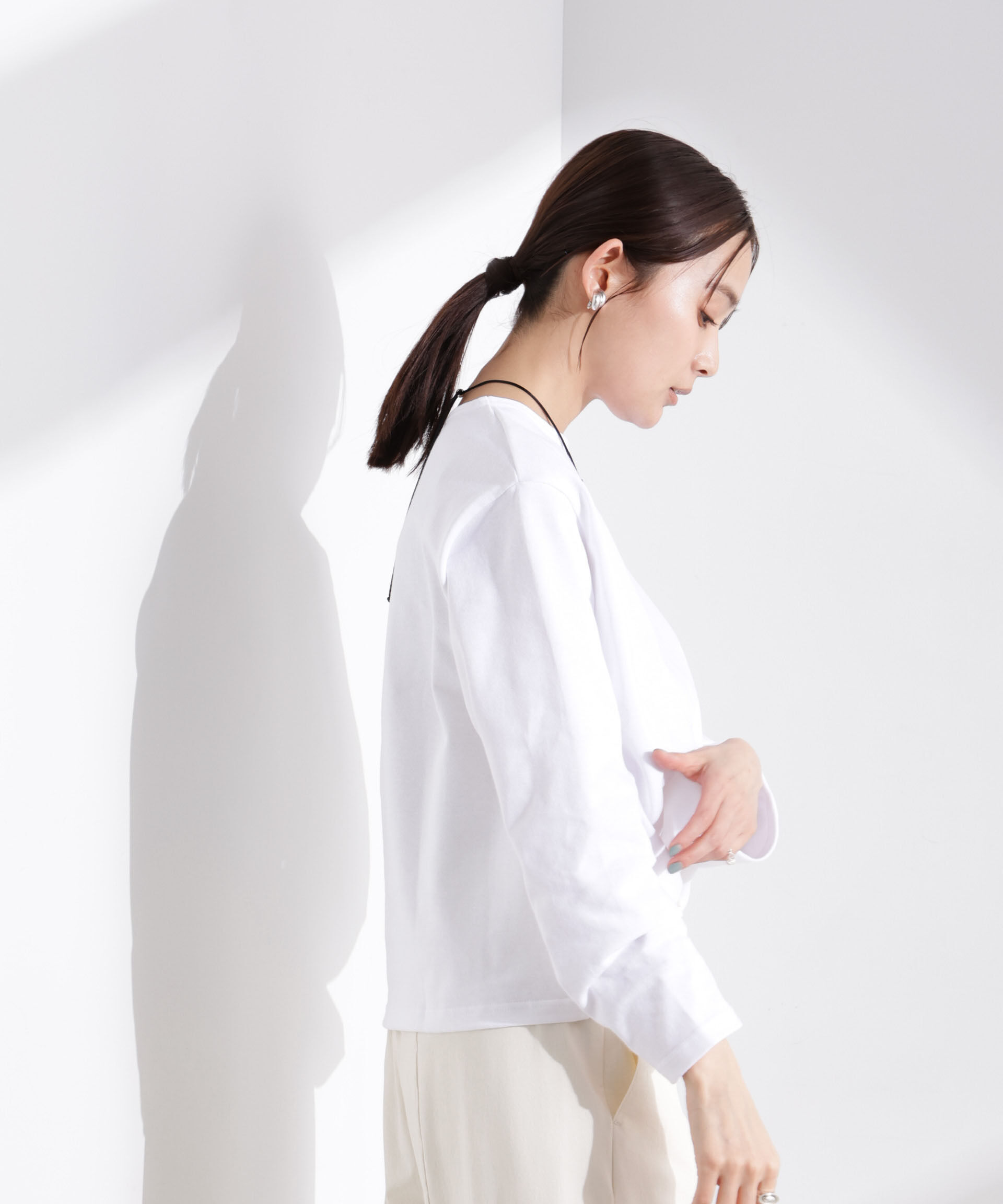 nano･universe「ORCIVAL/クルーネック ロングスリーブ PO」|Tシャツ・カットソー|