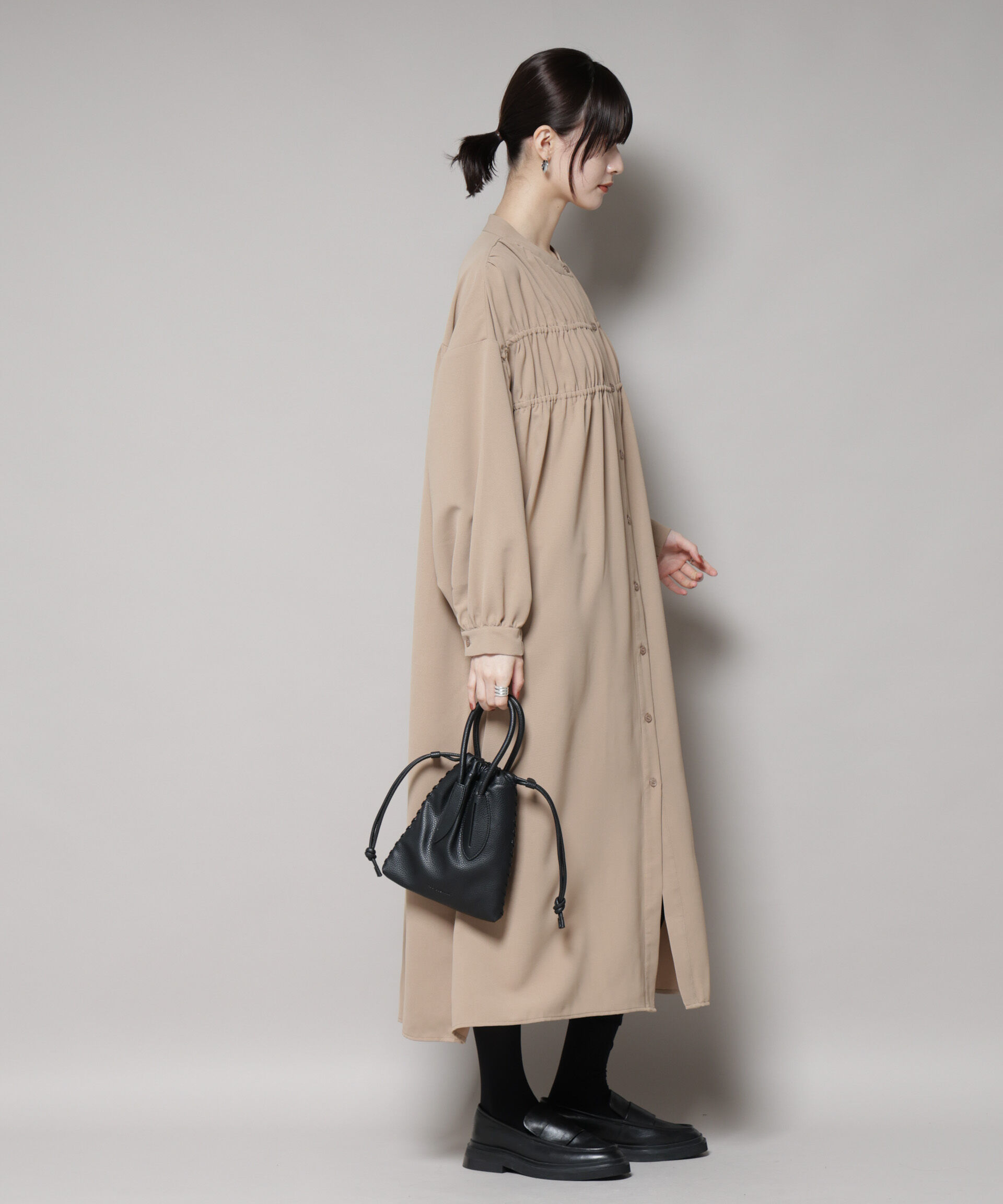 nano･universe「ギャザー切り替えデザインワンピース」|ワンピース|